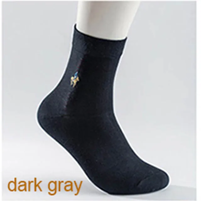 5 pairs of dark gray 5 пар, Pier Polo, мужские хлопковые фирменные носки, Осень-зима, Аутентичные мужские носки в деловом стиле, высокие носки, подарки для мужчин - Цвет: 5 pairs of dark gray