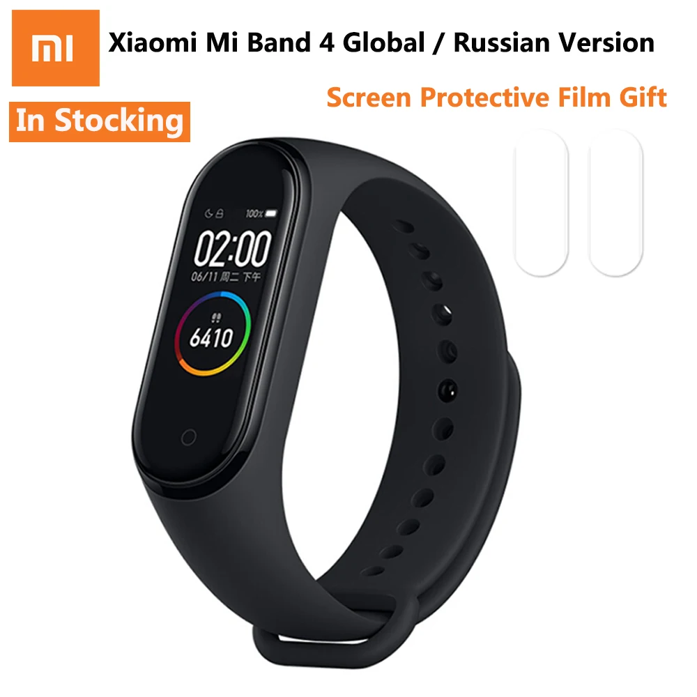 Новинка 2019 NFC оригинальный Смарт браслет Xiaomi Mi Band 4 Bluetooth 5 0 с пульсометром для