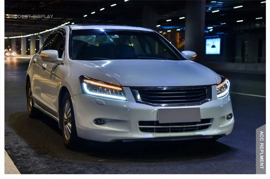 2 шт. светодиодный фары для Honda Accord 2008-2012 светодиодный автомобильный фонарь ангельские глазки полный светодиодный комплект противотуманных фар Светодиодный дневные ходовые огни