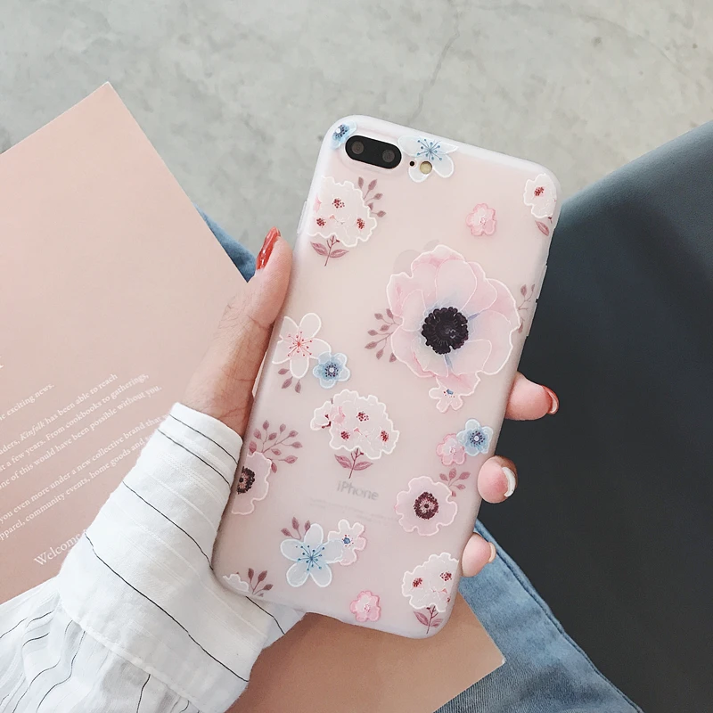 Чехол с цветком лотоса для iPhone 11 Pro Max XS XR X 8 7 6 6S Plus 5 5S SE рельефные 3d чехлы телефонов