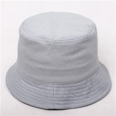 grey Однотонная детская Панама, хлопковая детская Солнцезащитная шляпа для маленьких мальчиков и девочек, От 2 до 4 лет - Цвет: grey