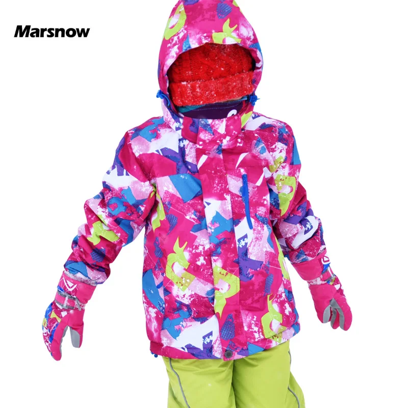 Детская Лыжная куртка Marsnow для мальчиков и девочек, теплая зимняя куртка для катания на лыжах и сноуборде, Детская ветрозащитная Водонепрон...