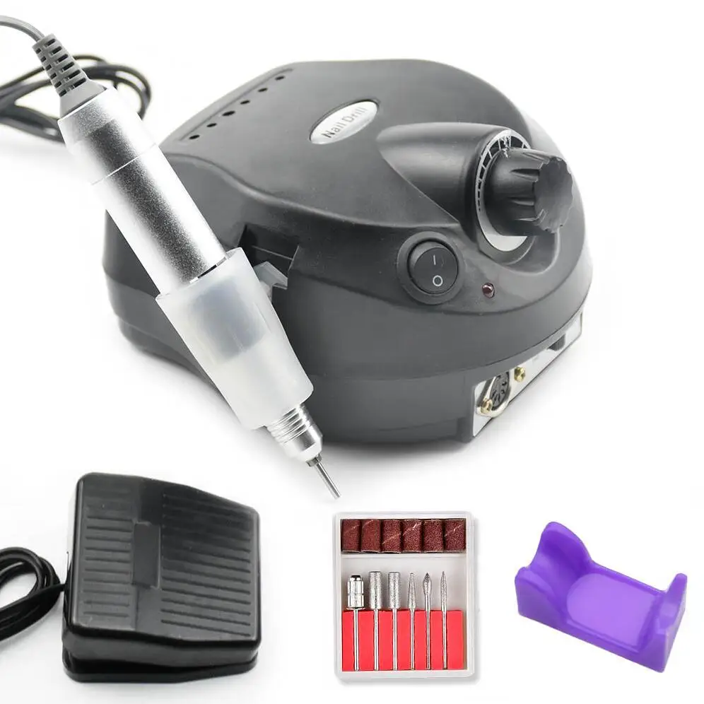 Электрическая маникюрная педикюрная машина с насадками для сверления, полировки и обработки ногтей на 35000 об/мин.