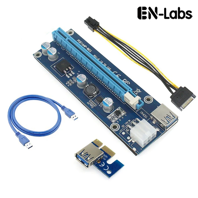PCI Express e 1X к 16X кабель для майнинга USB 3 0 Биткоин Майнер машина X16 адаптер питания от