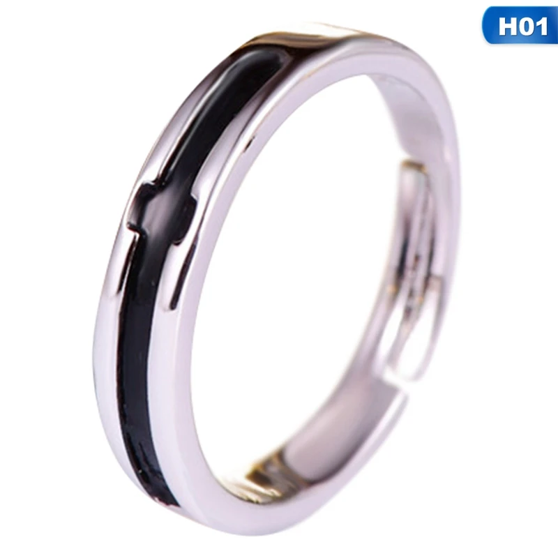 RG5437H01 For women Любовники регулируемые хрустальные кольца набор из нержавеющей стали любовь свадьба пара Открытое кольцо вечерние Вечеринка обручение Шарм ювелирные изделия Женщины Мужчины Горячие - Цвет основного камня: RG5437H01 For women