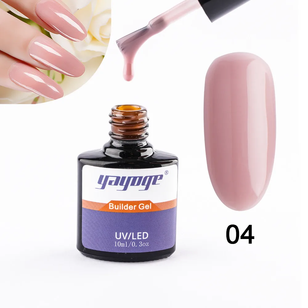 10ml poly buildergel Yayoge, набор гелей для быстрого строительства, Гель-лак для наращивания ногтей, полигель, набор для нейл-арта, для наращивания ногтей, раствор для скольжения - Цвет: 10ml poly buildergel