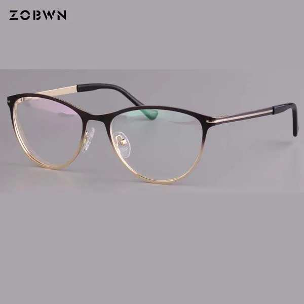 ZB-TM005-C1 Новинка, модные Oculos de grau, женские очки, оправа, градиентный цвет, оптические, фирменный дизайн, оправа для очков, для женщин, УФ, для близорукости - Цвет оправы: ZB-TM005-C1