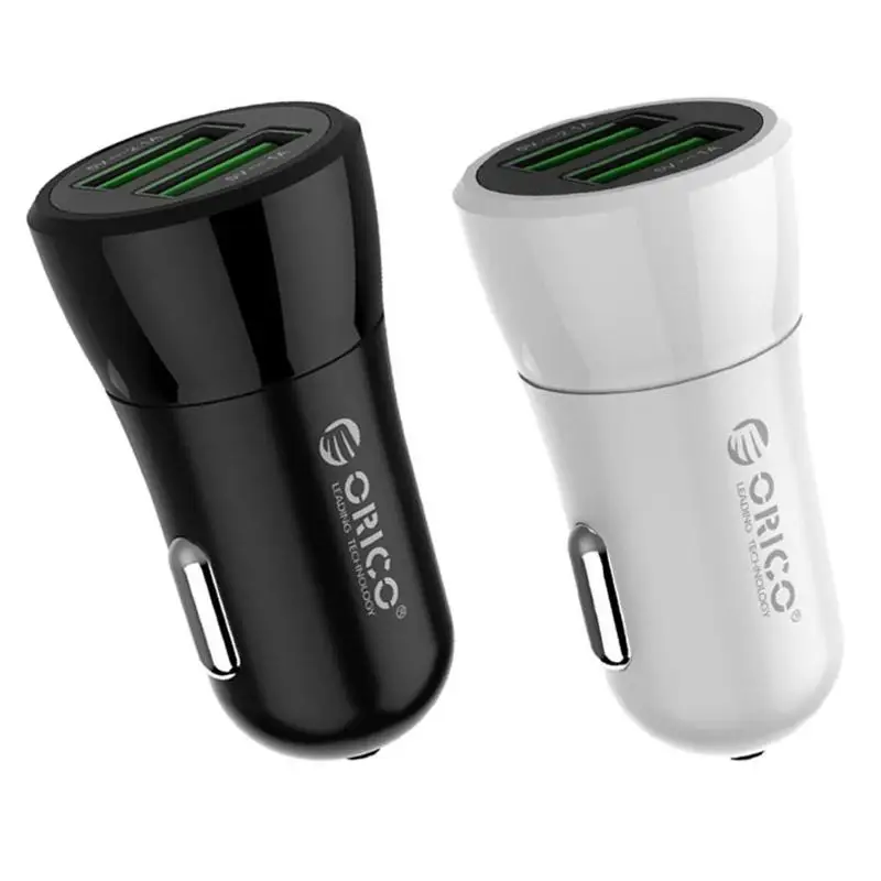 ORICO UPQ-2U 12 Вт мини USB Автомобильное зарядное устройство с двумя usb-портами автомобильное зарядное устройство для iphone 8 Plus samsung s8 usb зарядное устройство для мобильного телефона