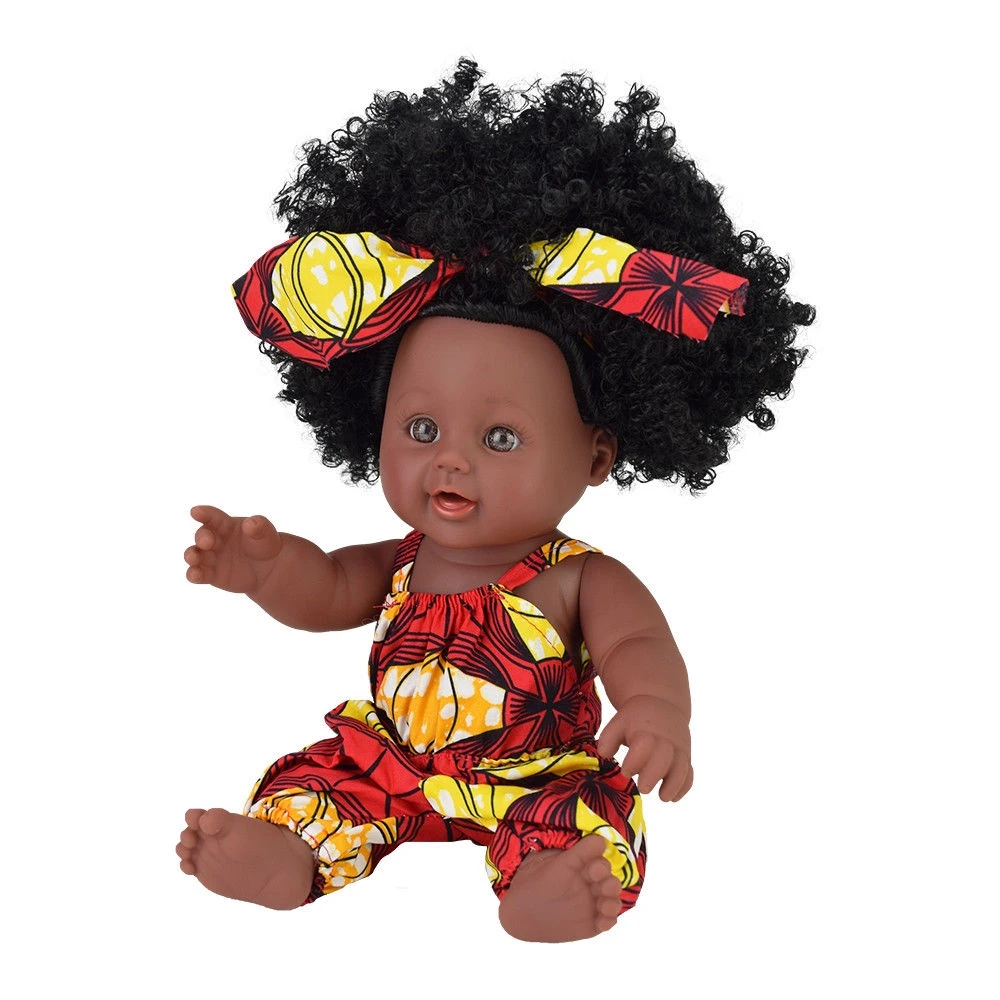 Милые волосы! Кукла реборн куклы для девочек Новорожденные черные силиконовые
