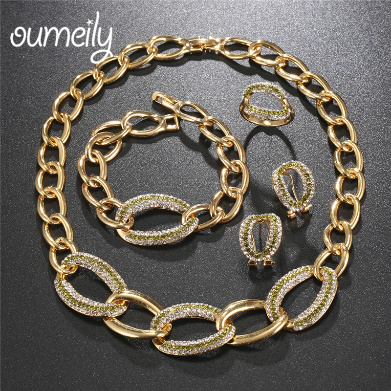 OUMEILY модные комплекты ювелирных изделий Африканский бисер комплект для женщин