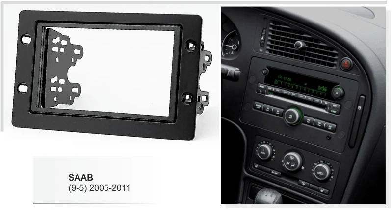 Двойной Din Facia для Saab 95 9-5 2005-2011 Радио DVD стерео CD панель Dash комплект отделка фасции Лицевая панель рамка
