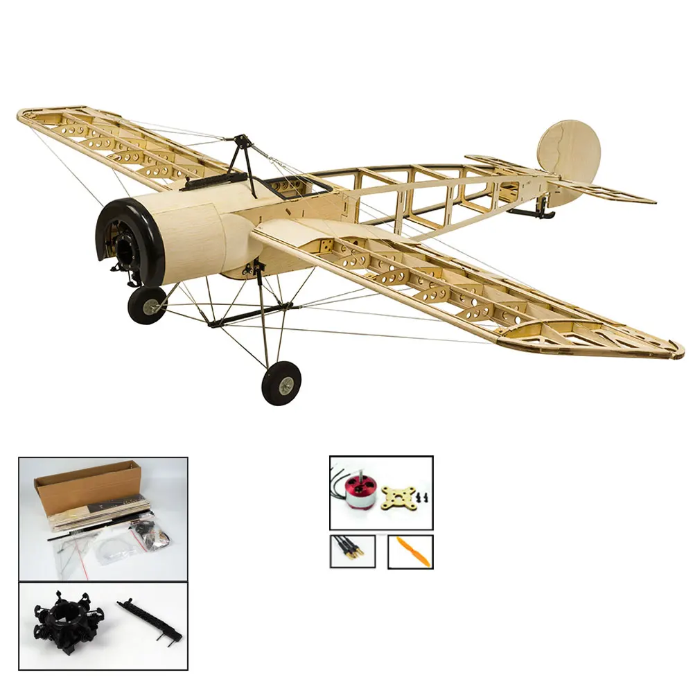 Радиоуправляемые модели самолетов лазерный масштаб 1200 мм Fokker E. III Eindecker WW1 Fighter Balsa деревянный строительный комплект деревянная модель деревянный самолет - Цвет: S2002