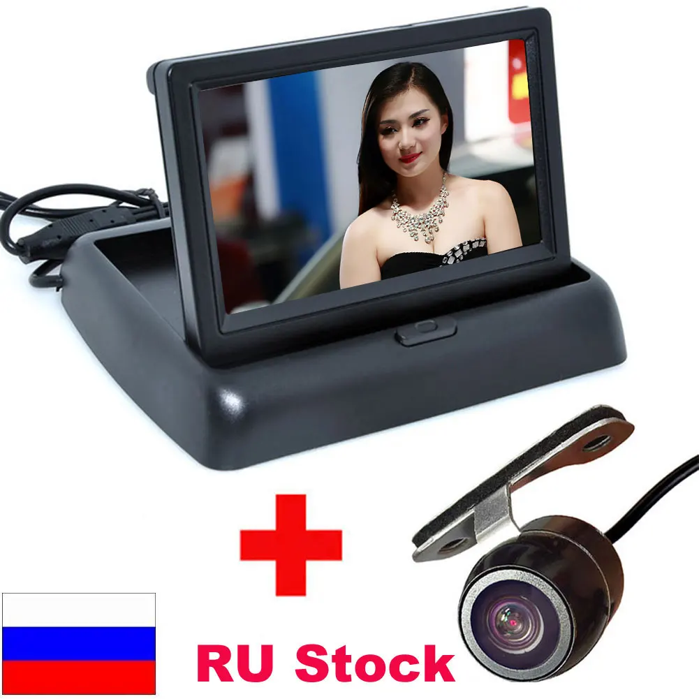 Новый высокое разрешение 4 3 &quotцветной TFT LCD Складной автомобильный парковочный