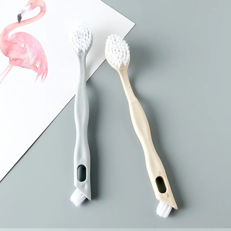 Long handle double-sided soft hair wash brush laundry cleaning shoe | Дом и сад