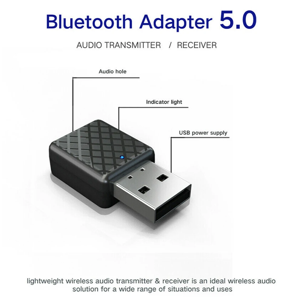 2 в 1 беспроводной Bluetooth 5 0 передатчик приемник USB адаптер для автомобиля 3 мм AUX
