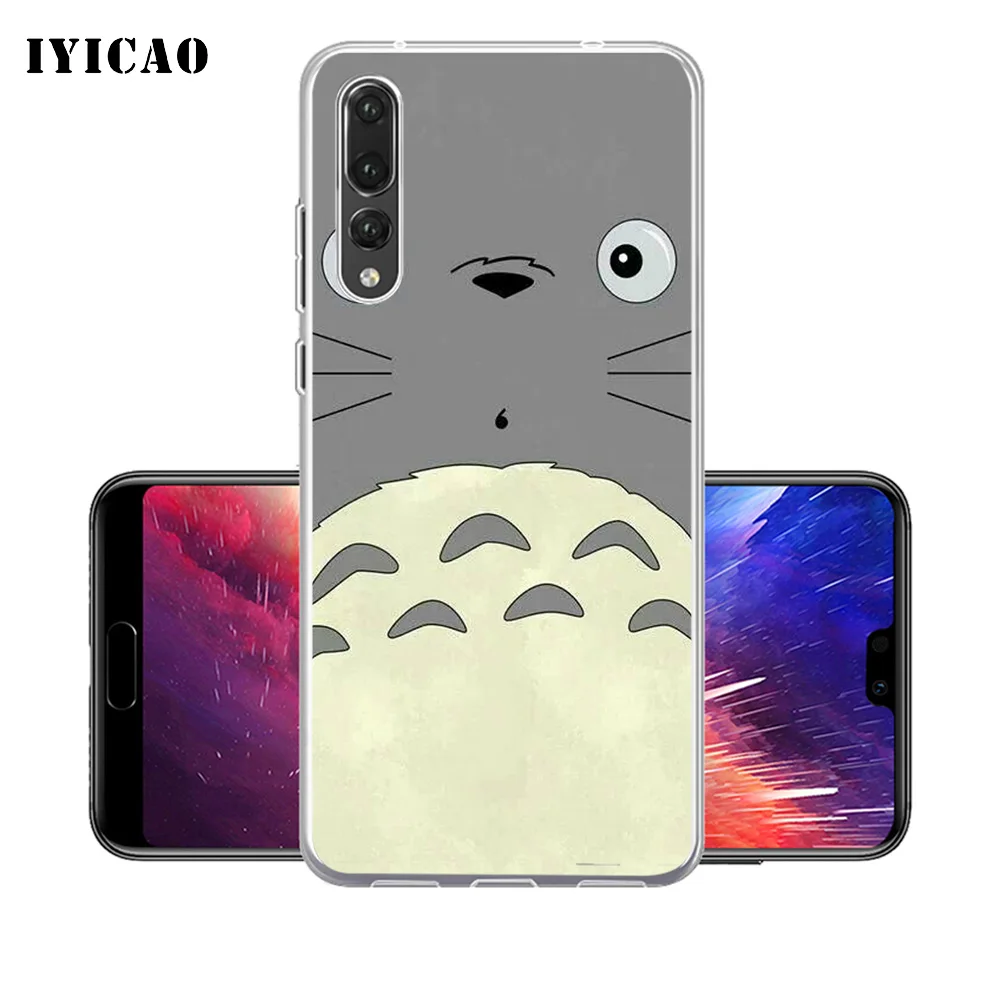 IYICAO милый мягкий силиконовый чехол для телефона Tonari no Totoro Huawei P30 P20 Pro P10 P9 P8 Lite P Smart