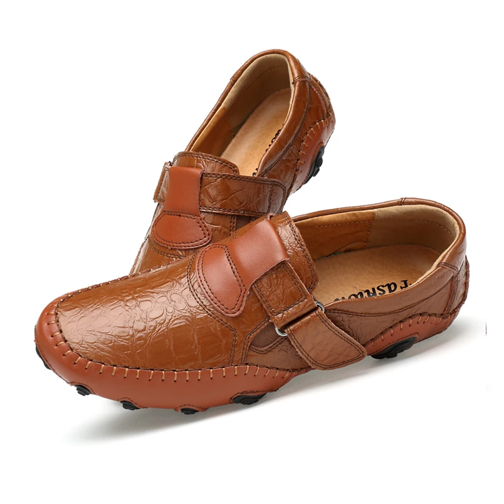 Brand Design Slip On Loafers Men Casual Shoes Genuine Leather Moccasin Boat Walking Shoe Flat Oxford Sneaker Hot Sale | Обувь