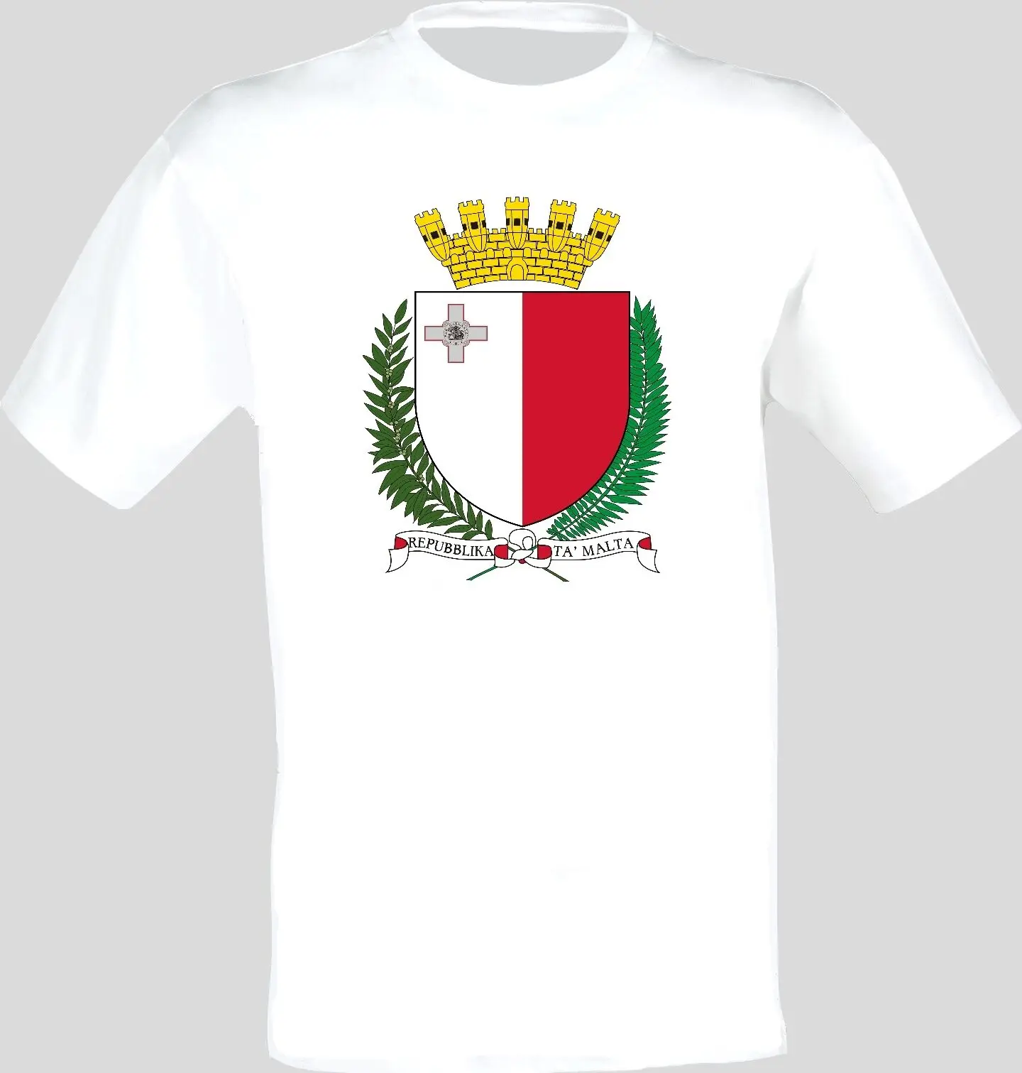 

Coat of Arms Of The Malta Arms Flag T-Shirt All Sizes