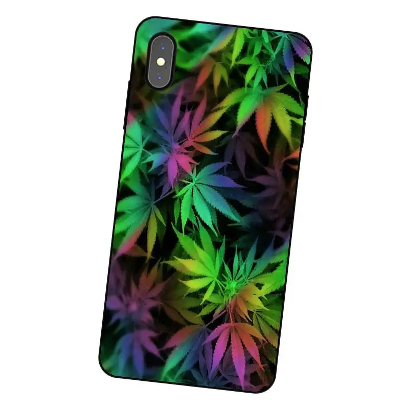 N252 Art Smoke Weed Black Silicone Case Cover For Apple iPhone 11 Pro XR XS Max X 8 7 6 6S Plus 5 5S SE