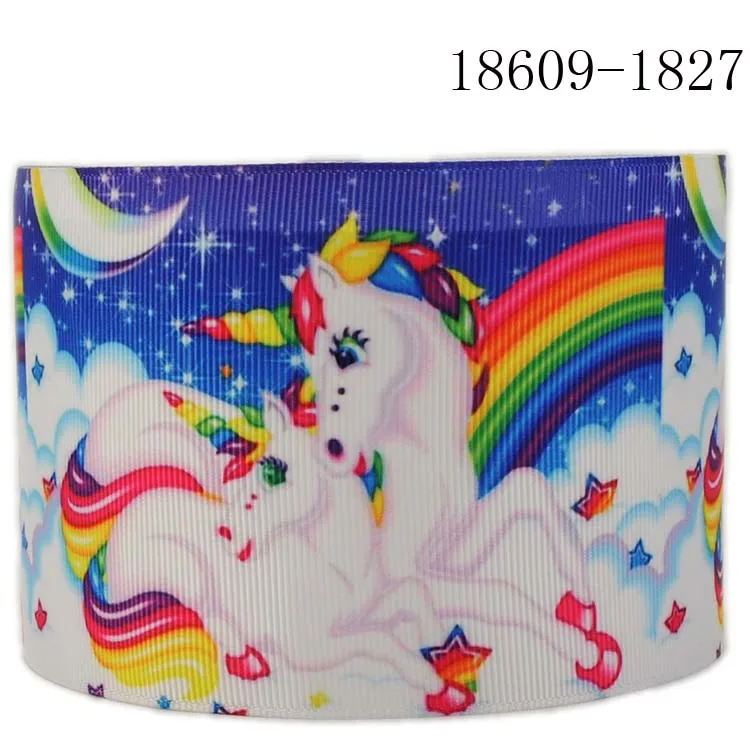 10 ярдов-разные размеры-лента с единорогом-Розовый Единорог-галстук/печатная