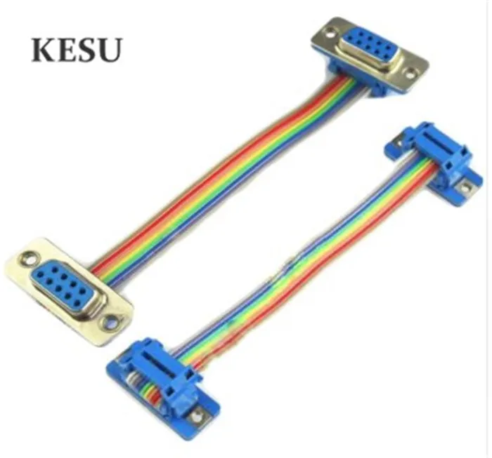 9 Pin DB9 RS232 Male Female DIDC DR9 COM плоский кабель коннектор адаптер 0 5 м/1 м/2 м|Компьютерные