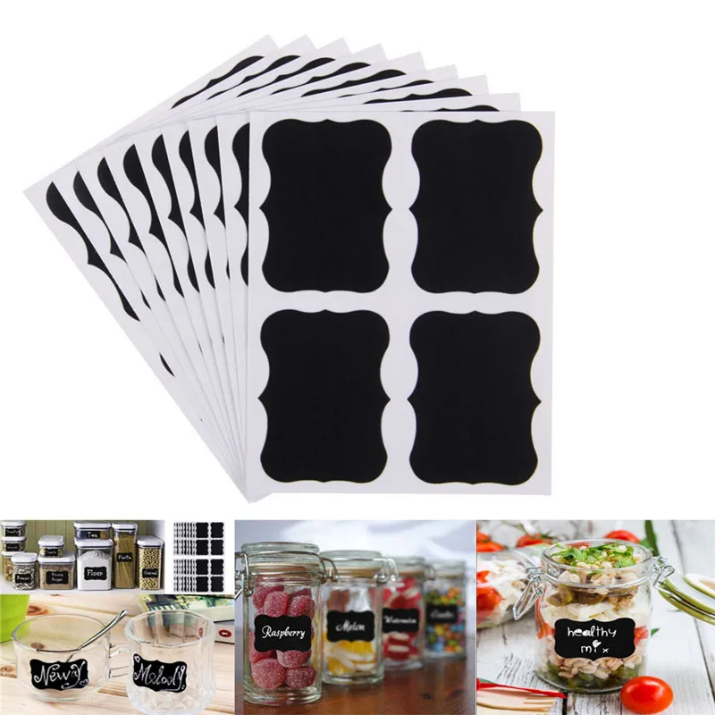 36 шт./компл. наклейка на доску Craft Kitchen Jars Ярлыки-органайзеры 5 см x 3 черная доска |