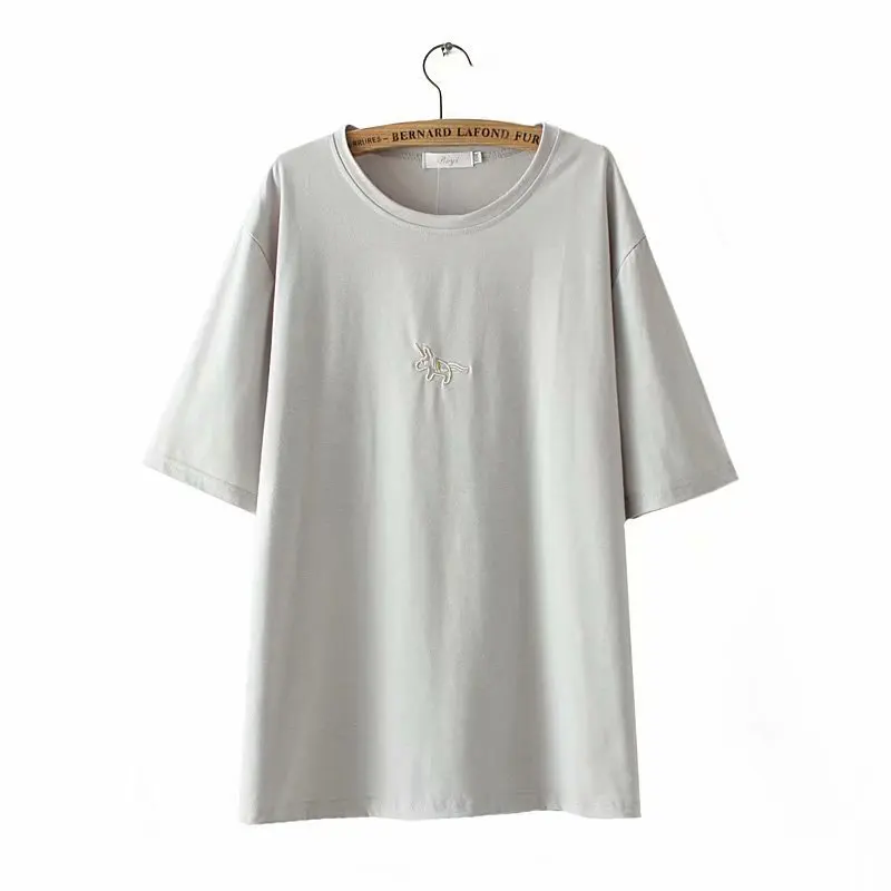 2019 Плюс Размер повседневные футболки Весенняя женская одежда модные свободные