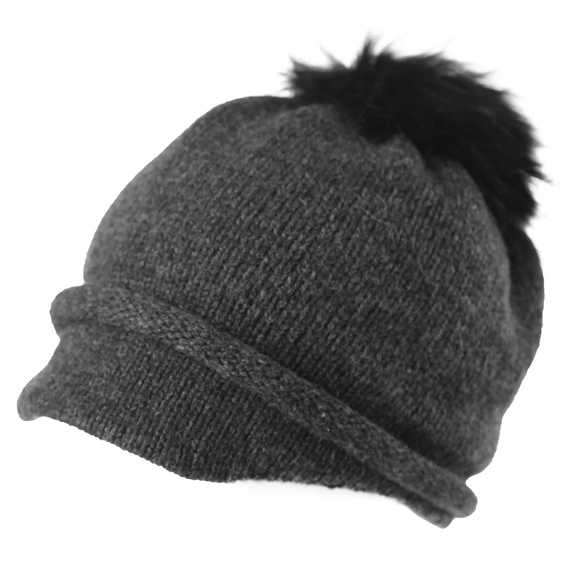 FANCET зима для женщин 100% шерсть теплые шапочки Skullies обувь девочек молодежи