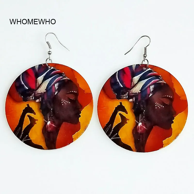 Серебряный Металл натуральное дерево Африка Карта черный красота Queens Красочная