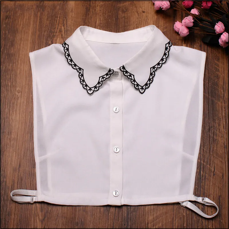 

Spring and Summer New Season Fake Collar Lace Embroidered Women Shirt Collar