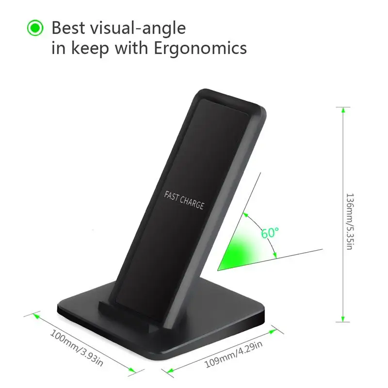 Fast Wireless Charger Itian Quick Charging for iPhone 8/X Samsung Note Galaxy Note8/S8/S8+/S7/S7 edge/Note5/S6edge/S6 | Мобильные