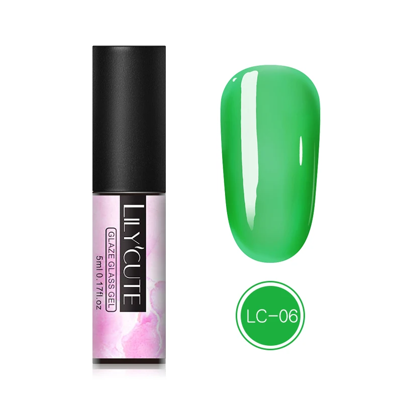 LC-06 LILYCUTE 5 мл желейные Ногти Акриловая чистая глазурь гель для ногтей конфетное стекло Лето атрибут полупрозрачный неоновый цвет поли Удлинительный УФ-гель - Цвет: LC-06