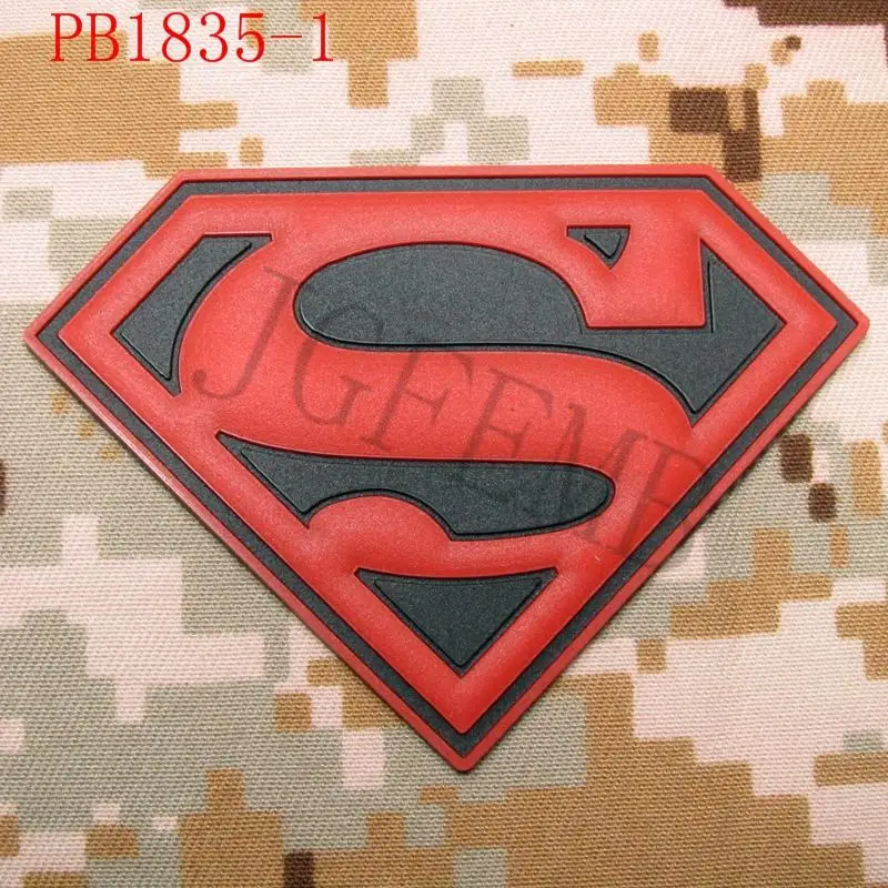 Мстители Супермен Супергерой логотип тактический боевой 3D ПВХ патч черный