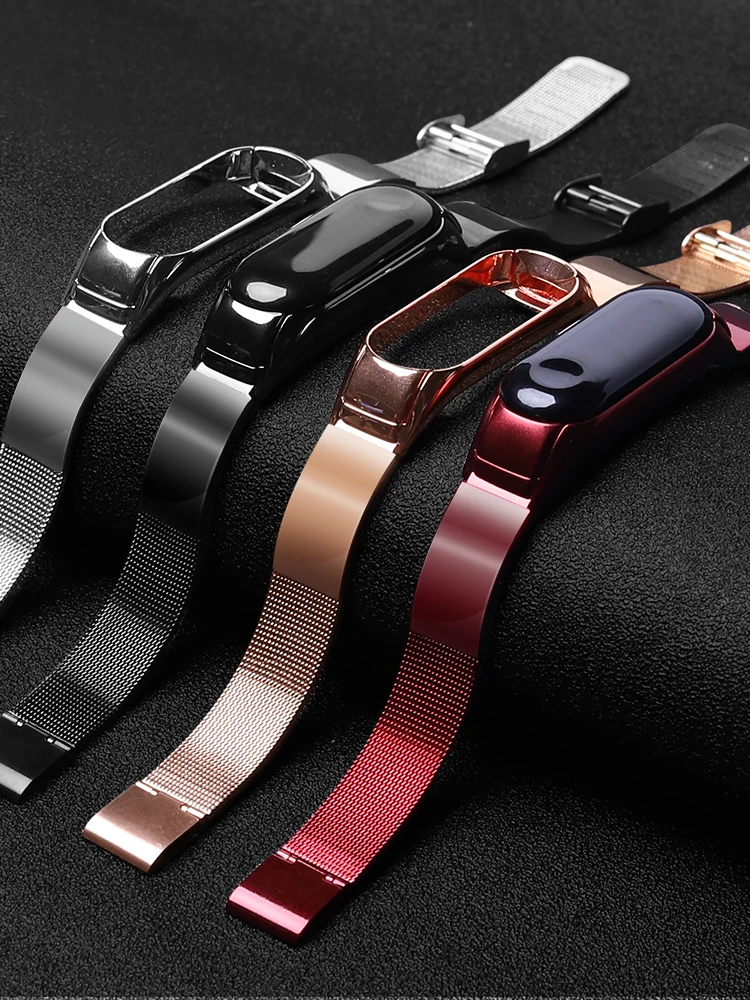 Для mi Band 3 4 ремешок металлический Безвинтовой браслет из нержавеющей стали для Xiaomi mi 4 ремешок браслет mi Band 3 браслеты аксессуары