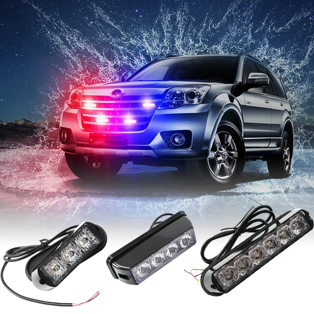 

12V-24V 3 светодиодный 4 светодиодный 6 светодиодный стробоскоп Предупреждение светильник решетка мигающий светильник бар для грузовиков авто...