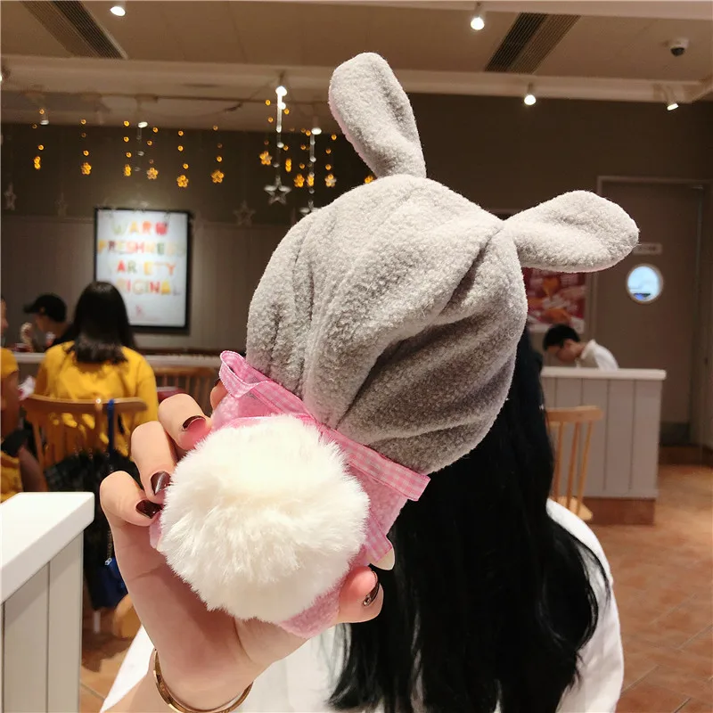 Applex mobile phone shell Plush piggy hat female iPhone7p cartoon dog rabbit hard case 8 6S couple 8plus new idea 6 cute XS max |