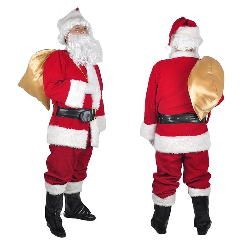 Рождество Санта Клаус украшения дома толстая одежда для костюмированной