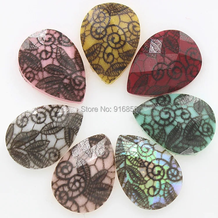 30 шт. 10*14 мм изысканные бусины стразы из кружева с плоской задней стороной камни