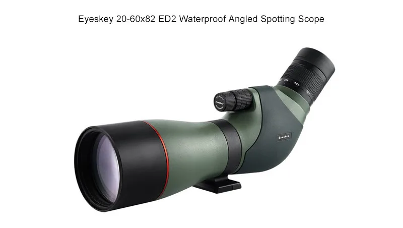 ED Зрительная труба высокой четкости 20-60x82mm Водонепроницаемый зум телескоп полностью многослойный объектив с покрытием+ Призма BAK4 для наблюдения за птицами