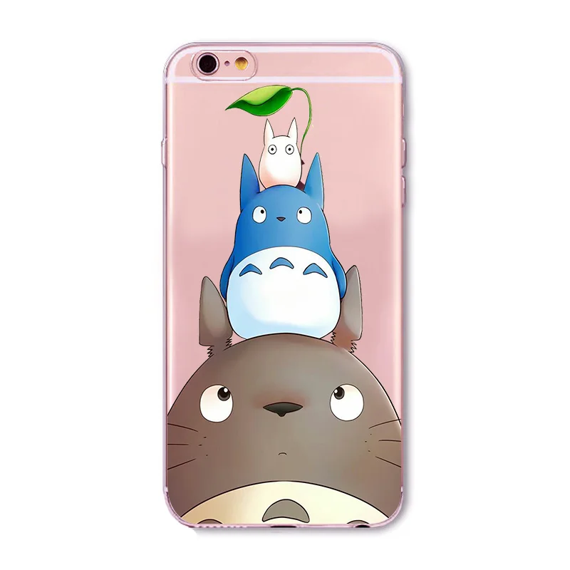 My Neighbor Totoro current fashion Cover For iphone XS XR transparent and black TPU soft shell for Samsung S7 S8 S9 case cover |