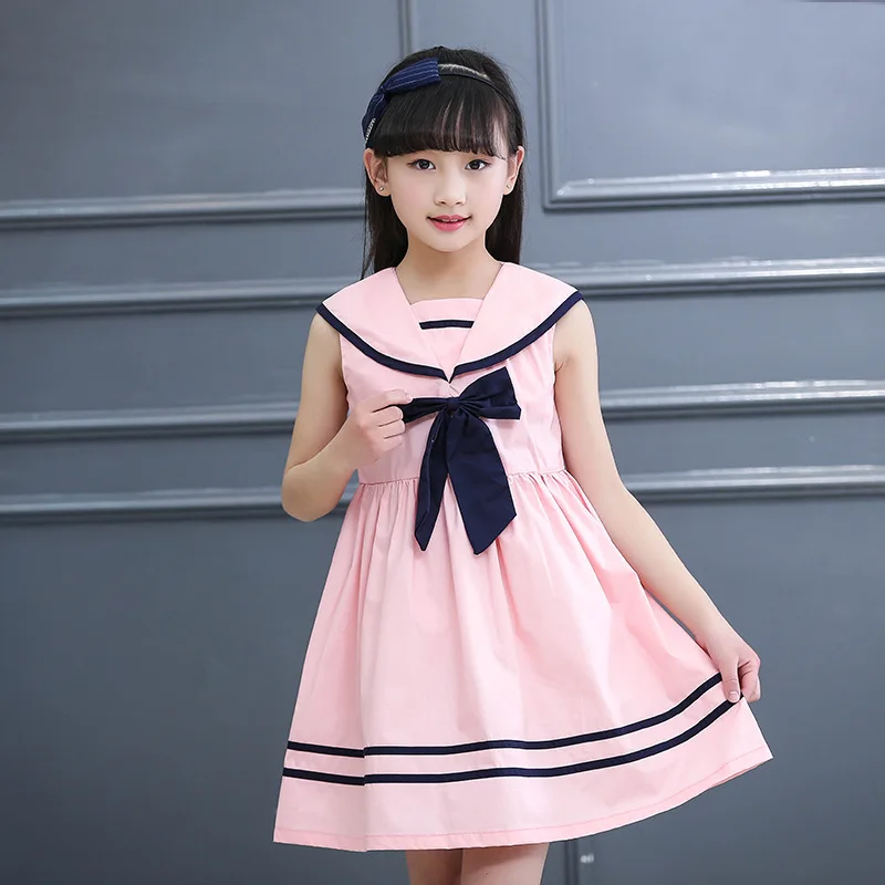 2017 новое детское платье в духе колледжа летнее школьное для девочек детская