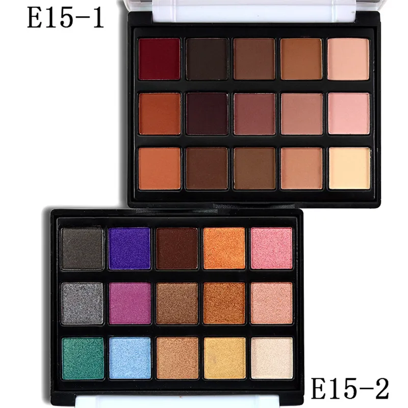 Косметика для макияжа матовые тени век крем палитра мерцающие набор 15 видов