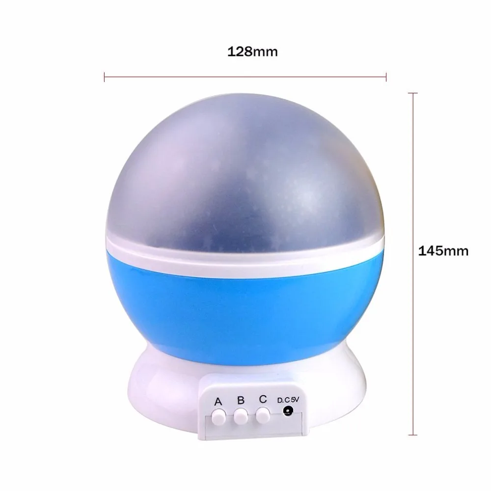 Новая лампа проектора звезд и луны неба звезда ночника ротативной мигающой