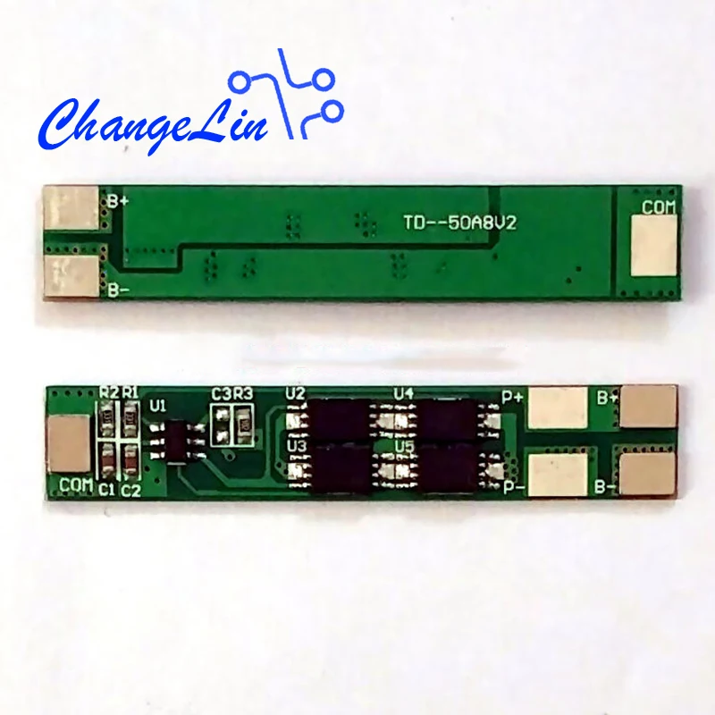 2S 7,4 В 8,4 в литий-ионная Защитная плата 18650 пакетов BMS PCM PCB батарейный модуль интегральные схемы две серии 15A