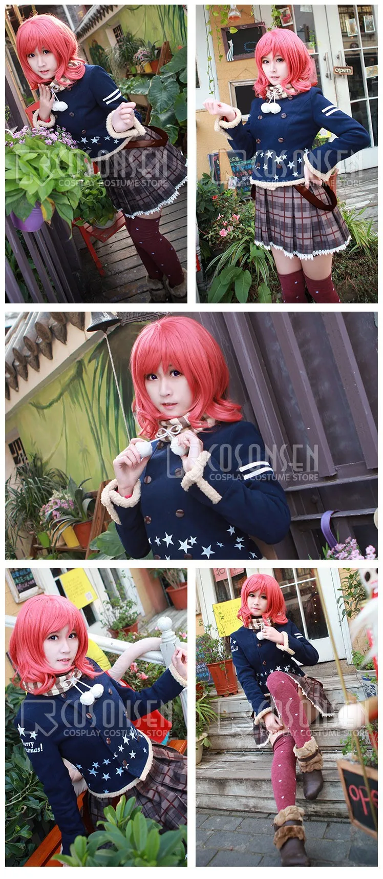 COSPLAYONSEN Love Live! Рождество SR Maki Nishikino косплей костюм зимняя одежда все размеры