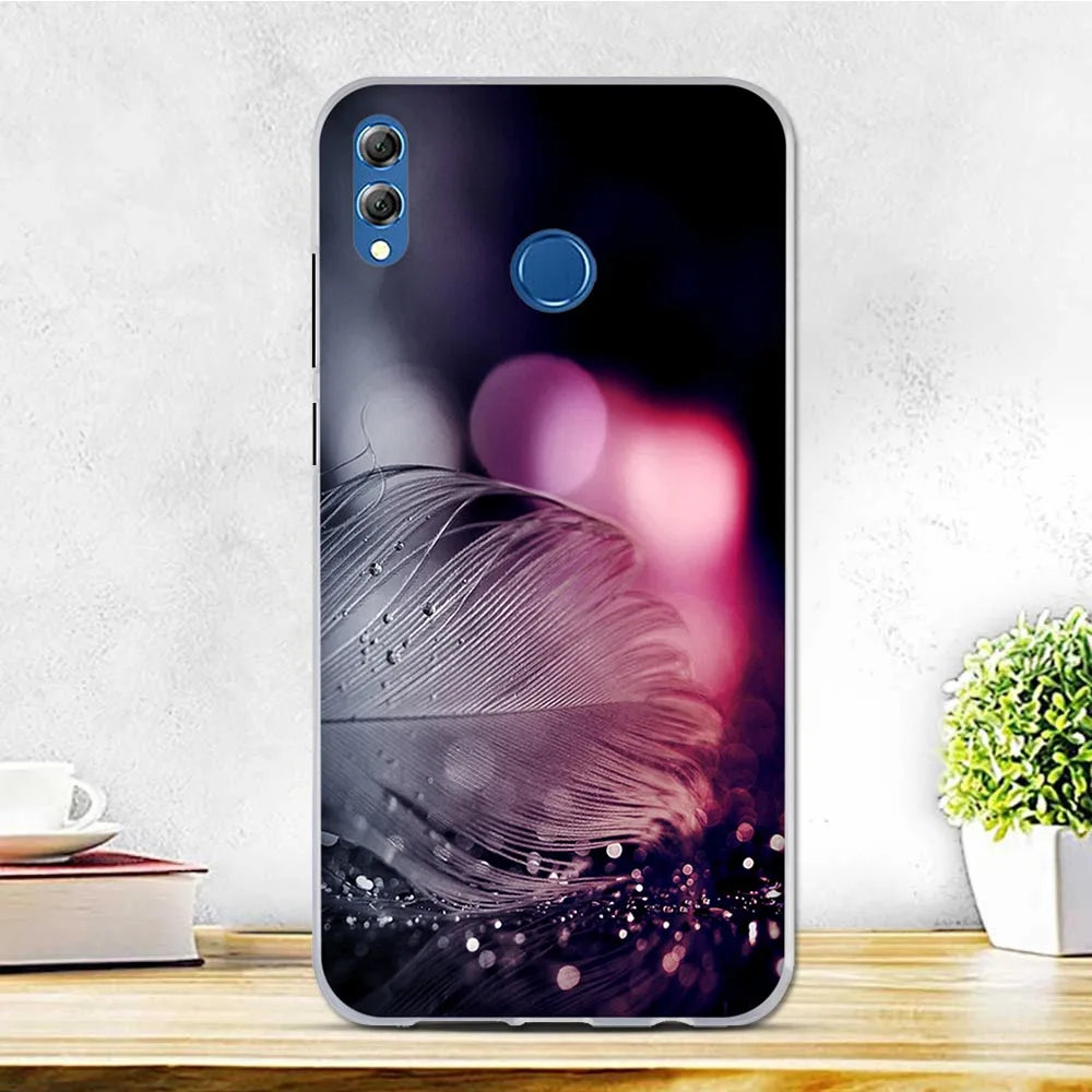 Чехол для Huawei Honor 8X Max чехол 7 12 дюйма Мягкая силиконовая задняя крышка из ТПУ Fundas /