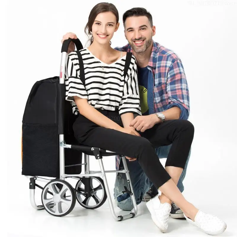 Открытый Кемпинг багажные тележки homeShopping cart складной портативный тележка инструмент для фотографии трейлер алюминиевый сплав рыбалка стул