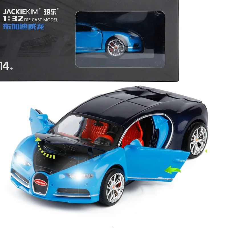 JackieKim 1:32 Bugatti Veyron литья под давлением модель автомобиля игрушка гоночные