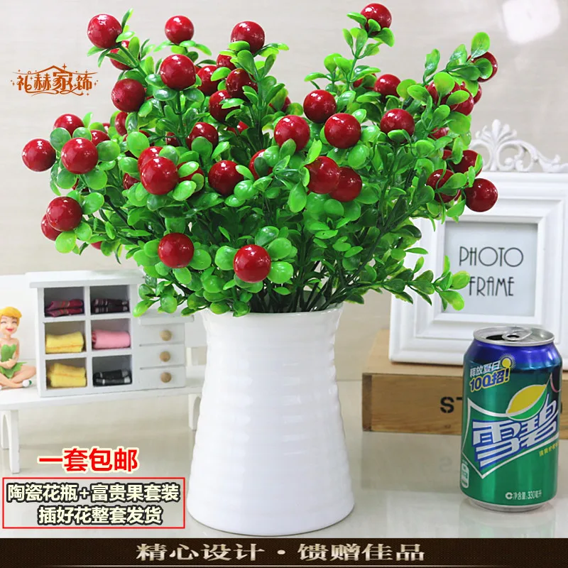 Набор декоративных украшений на журнальный столик для гостиной маленький горшок