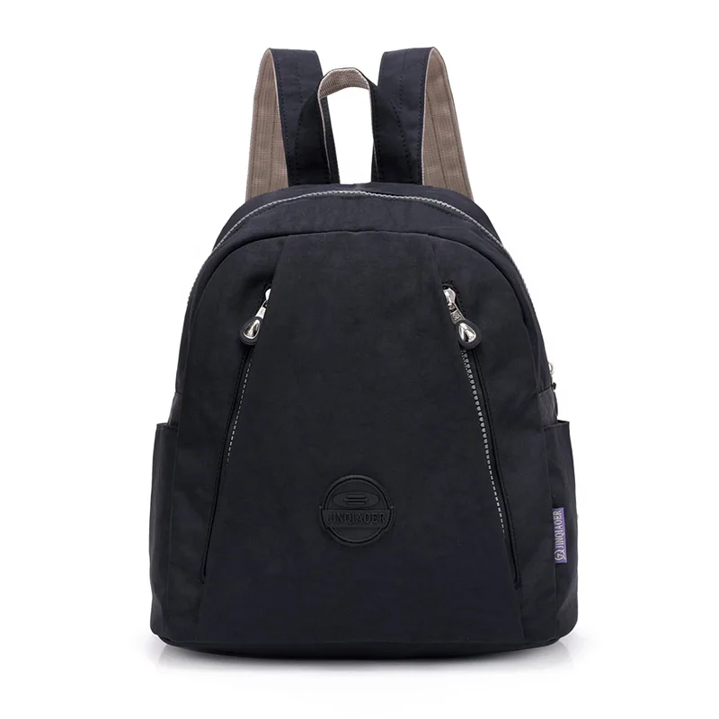 Женская школьная сумка рюкзак для девочек-подростков Mochila Feminina небольшой рюкзак для женщин нейлоновая Женская дорожная сумка для ноутбука Sac A Dos - Цвет: black